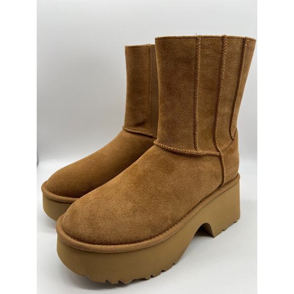 UGG Classic Twin Seam New Heights Boot Chestnut 1158313 Women's Size 10 - Picture 16 of 16